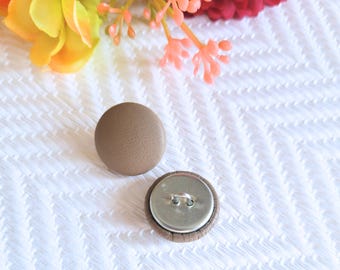 Light BLUE TAUPE upholstery button, heavy duty leather buttons, tufting button, coat button, 3/4 inches