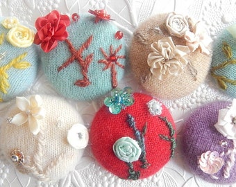 Embroidered cashmere beaded floral button,  price per button, 1 7/8 inches, 1.9 inches, 4.7 cm, 48.26 mm, size 75 buttons