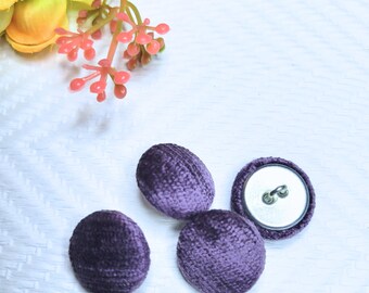 PURPLE buttons, velveteen buttons, upholstery button, fabric button, tufting button, headboard button, coat buttons