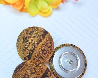 BLACK GOLD buttons, upholstery button, fabric button, tufting button, headboard button, coat buttons, set of 3
