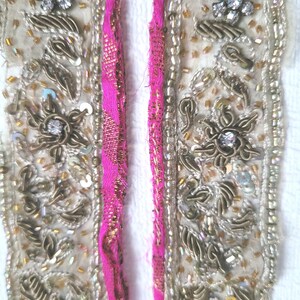 2 pieces sheer trim, silver bronze accents image 2