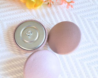 PINK leather upholstery buttons, use for tufting headboards, refresh vintage coats, 1.5 inches
