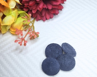 NAVY SUEDE button, upholstery button, heavy duty button, suede buttons, 3/4 inches button