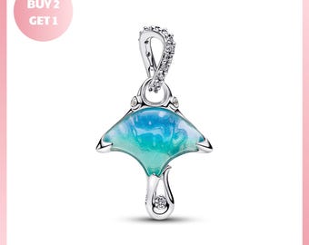 Charm Bracelet Bead, Manta Ray Dangle Charm, Manta Ray Jewelry, Manta Ray Dangle Jewelry, Ray Dangle Jewelry, Gift for Her