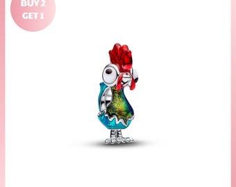 Charm Bracelet Bead, Disney Heihei Charm, Disney Heihei Jewelry, Gift for Her