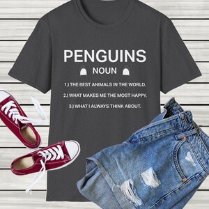 T-shirt Humour Happy Penguin – Homme/Femme/Enfant – Neuf Coton Doux