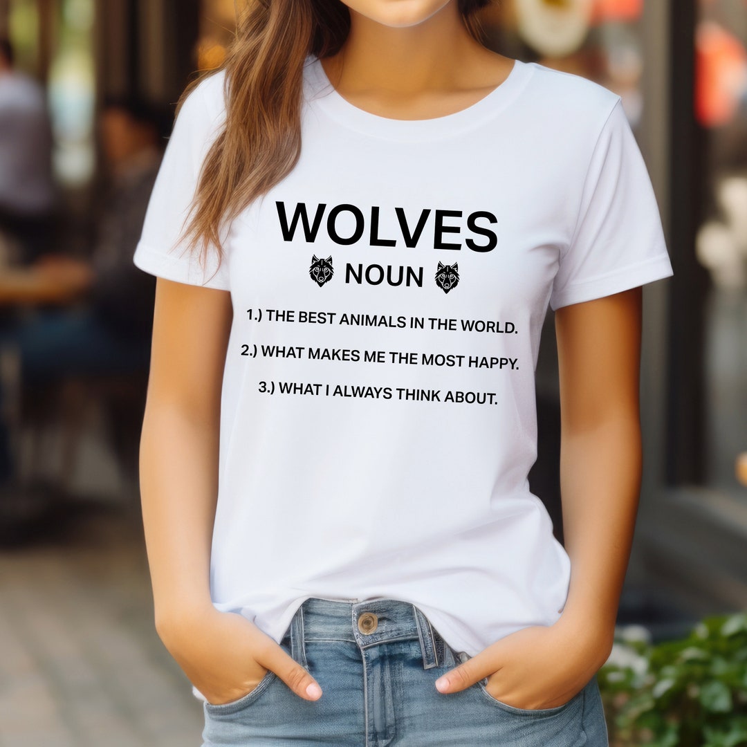 Custom Wolf Shirt of Definition of Wolves Funny T-shirt for Wolf Lover ...