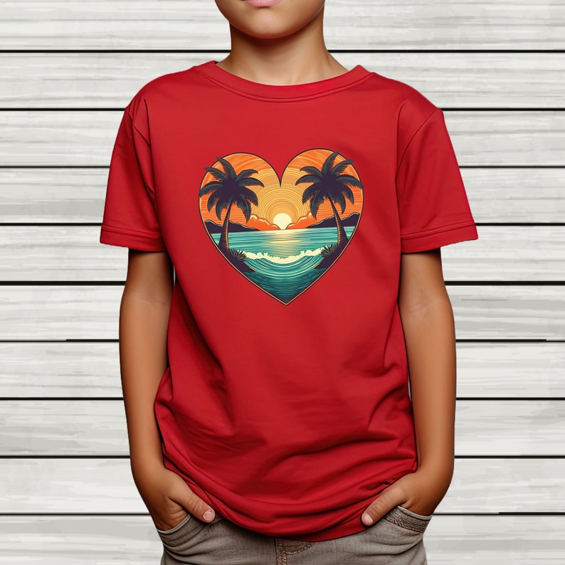 KIDS SHORT SLEEVE T-SHIRT 12-14 SOUTH BEACH SUNRISE main image 1