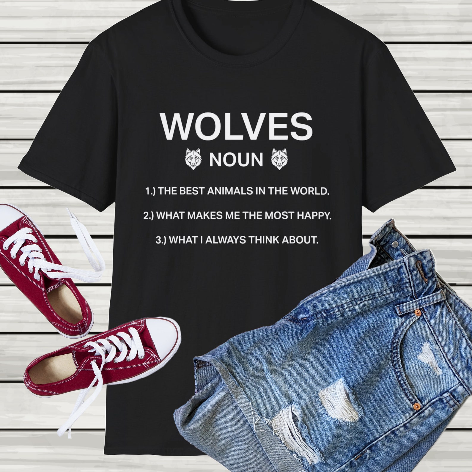 Custom Wolf Shirt of Definition of Wolves Funny T-shirt for Wolf Lover ...