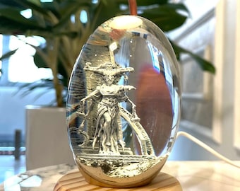 Libra Epoxy Resin Egg with Internal Light, Birthday gift,Epoxy Resin Lamp