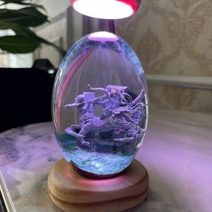 Sagittarius Epoxy Resin Egg with Internal Light, Birthday gift,Epoxy Resin Lamp zdjęcie 2