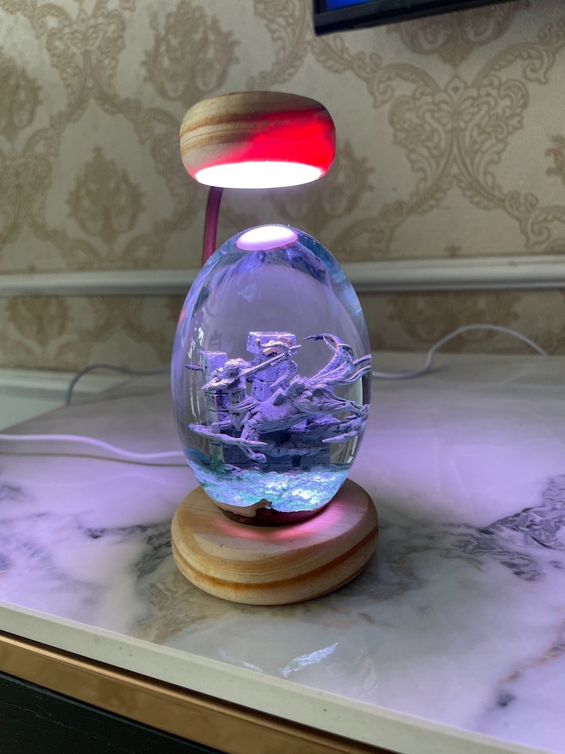 Sagittarius Epoxy Resin Egg with Internal Light, Birthday gift,Epoxy Resin Lamp zdjęcie 6