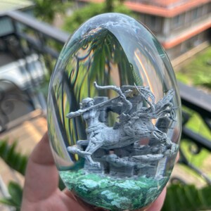 Sagittarius Epoxy Resin Egg with Internal Light, Birthday gift,Epoxy Resin Lamp zdjęcie 4