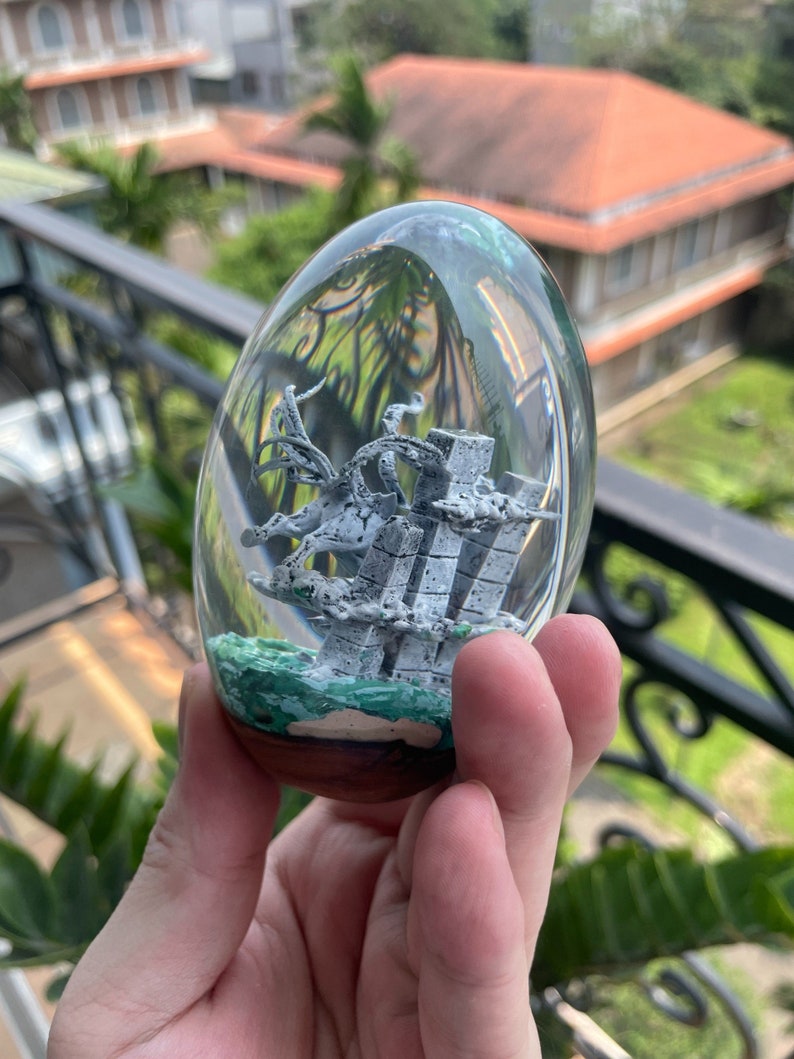 Sagittarius Epoxy Resin Egg with Internal Light, Birthday gift,Epoxy Resin Lamp zdjęcie 10
