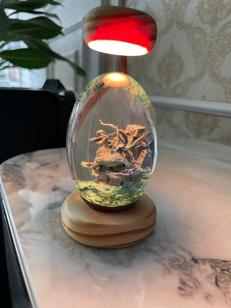 Sagittarius Epoxy Resin Egg with Internal Light, Birthday gift,Epoxy Resin Lamp zdjęcie 3