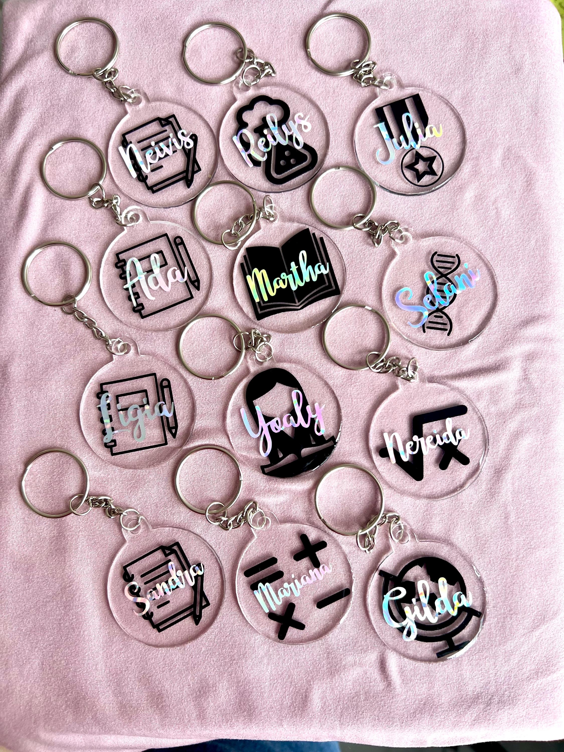 Personalized Acrylic Keychains - Etsy