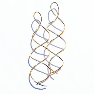 DNA Helix Spiral Ohrringe aus Sterling Silber, 14k Goldfilled, Rose Goldfilled, Messing oder Kupfer