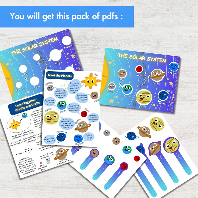Solar System Activity Printable Physics Teaching Aid Simple Science ...