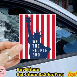 We the people 2025 Statue Sticker/car magnet, Anti trump Sticker, Leftist Sticker, Anti Resist sticker, Anti MAGA Sticker, Vinyl decal