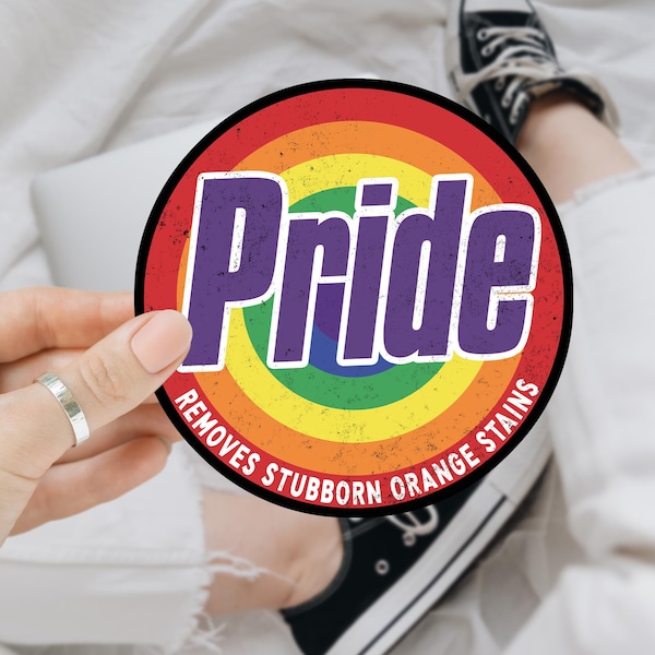Adesivo/Magnete per auto LGBTQ per il mese del Pride / Decorazione arcobaleno colorata, Adesivo per laptop, Adesivo Pride arcobaleno