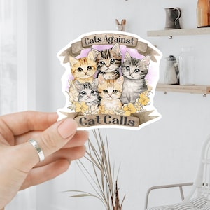 Cats Against Trump Stickers | Waterproof Vinyl | Political Cat Sticker,  Anti Trump Sticker , Cat Lover