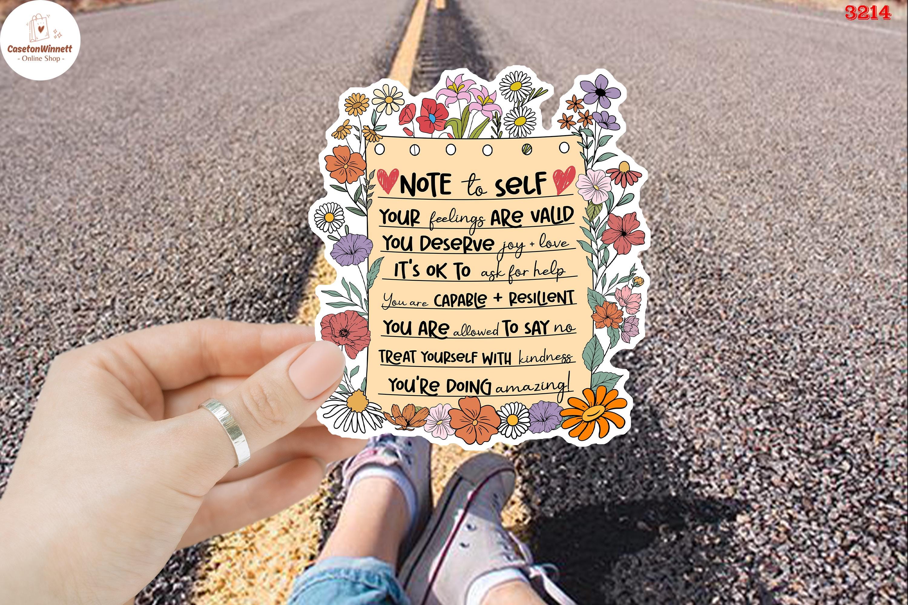 Note to Self Affirmation Sticker/car Magnet, Mental Health Positive ...