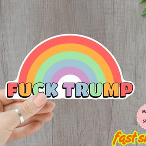 Duck Trump Sticker/Car Magnet, Anti-Donald Trump Anti-Maga Sticker Decal Vinyl for water bottle, laptop, car, Anti Resist Sticker, Anti MAGA