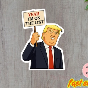 trump epstein yeah hens on the last anti-trump sticker/Car Magnet, Satirical Anti-Trump Political Sticker, Vinyl Sticker, Activist Sticker