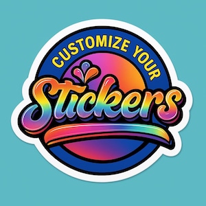 Custom Personalized Sticker/Car Magnet, Custom Vinyl Stickers / Die Cut Stickers / Logo Stickers /, Sticker Custom In 4 size,