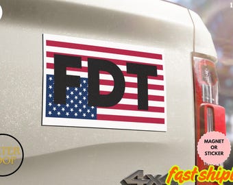 Naklejka FDT Anty-Donald Trump Anty-Maga Naklejka winylowa na butelkę z wodą, laptopa, samochód, naklejka anty-Trumpa, anty-oporowa, naklejka z flagą Ameryki