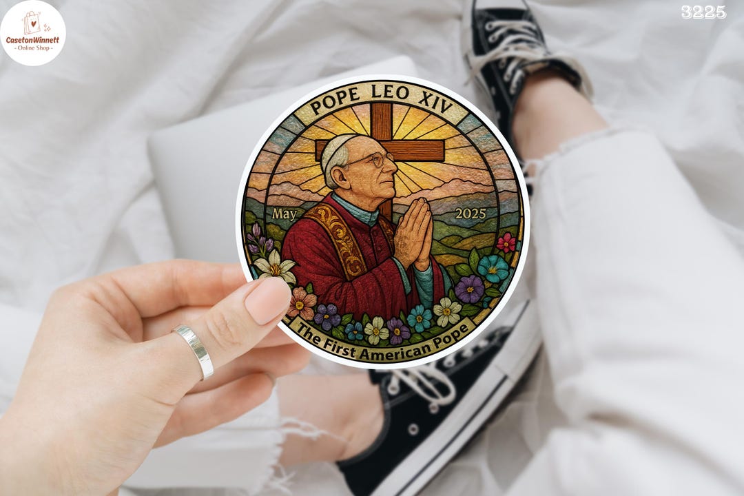 Pope Ld18 Sticker Pope Leo XIV Sticker or Car Magnet – First American Pope Catholic Vinyl ...