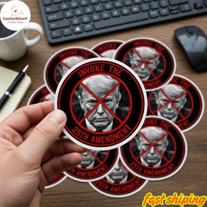 200 Pcs 25th Amendment Sticker Sheet, Political Statement Sticker, Resistance Leftist Liberal Gift