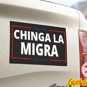 Ching La Migra Aufkleber/Automagnet– Anti-ICE-Protest-Aufkleber--Abolish-ICE-Aufkleber-Anti-Trump-Vinylaufkleber-Fuck-ICE-Aufkleber
