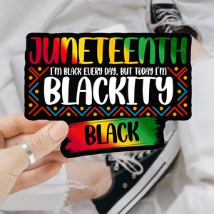 Sie mögen uns nicht Aufkleber, Alter schwarzer Geschichtsmonat, Black Lives Matter, 1865 Afroamerika Stciker, Landkarte vom Juni