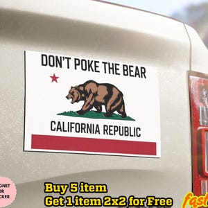Don&#39;t Poke The Bear Sticker/Car Magnet, Anti Trump Political Vinyl Decal, Funny Protest Sticker For Laptop, Water Bottle, Political Sticker