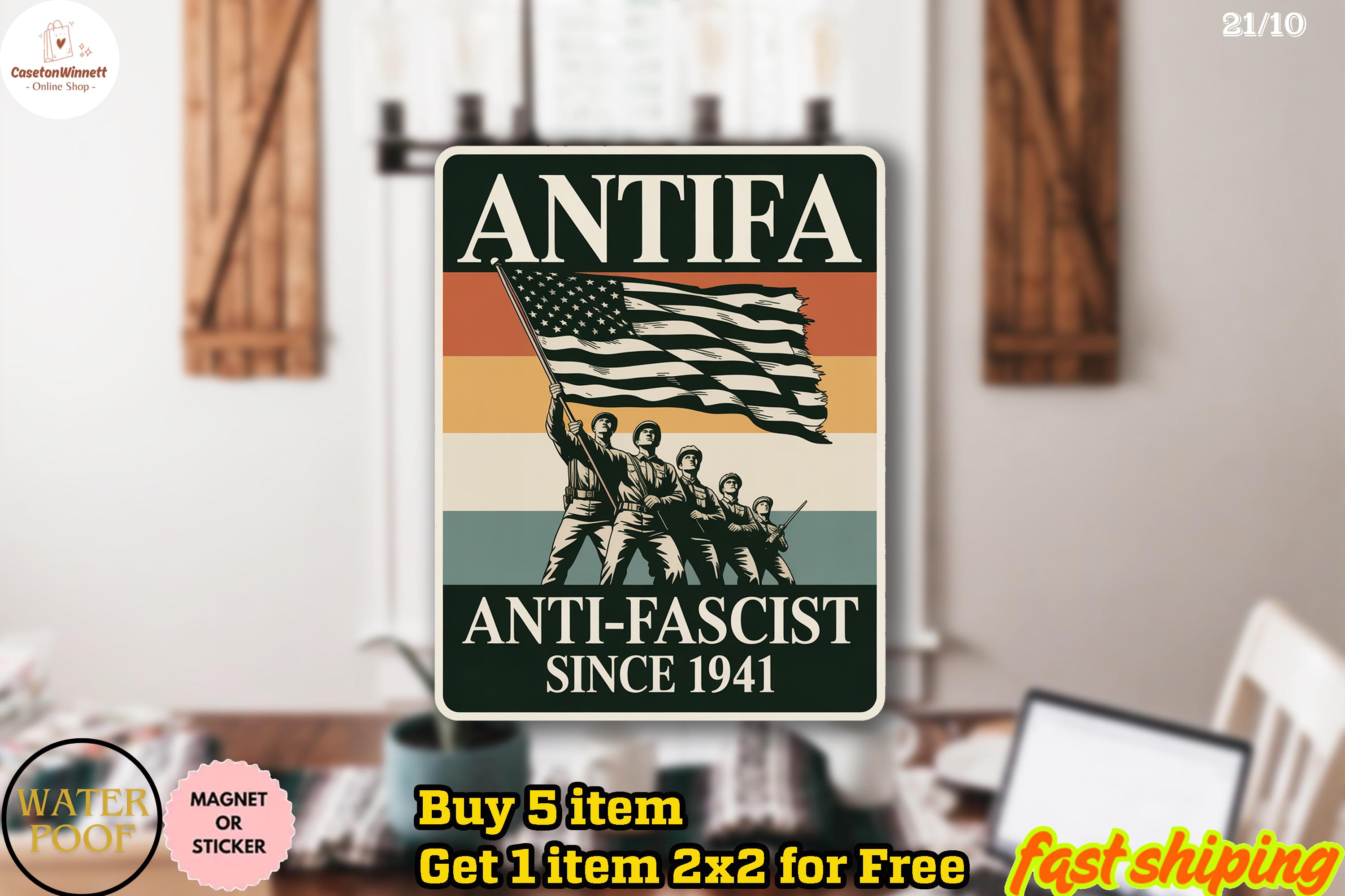 ANTIFA Anti-fascist Since 1941 Progressive Leftist Anti Trump