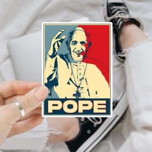 Adesivo con citazione di Papa Francesco, versetto della Bibbia cattolica, adesivi in vinile impermeabili ispirati alla fede cristiana, per laptop e borraccia.