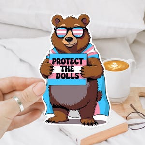 Protect The Dolls Sticker/Car Magnet, Protect Trans Kids Vinyl Sticker, LGBTQ Sticker, Equality Sticker, Trans Pride Sticker, Human Rights