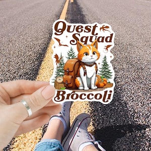 Quest Squad Bookish Sticker Dragons Stickers Fourth Wing Booktok Book Lover Broccoli Waterproof Die-Cut Vinyl Sticker for Kindle