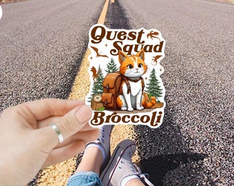 Quest Squad Bookish Sticker Dragons Stickers Fourth Wing Booktok Book Lover Broccoli Waterproof Die-Cut Vinyl Sticker for Kindle