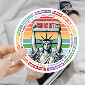 Statue of Liberty Pro Immigration Vinyl Bumper Sticker - Empowering Message Ideal for Activists, Pro Immigrant Vinyl Sticker, New Colossus