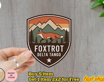 Foxtrot Delta Tango Die Cut Aufkleber / Automagnet, witzig, individualistisch, Feminismus, Anti Trump, FDT, demokrat, Linksseitig, National Park Sticker