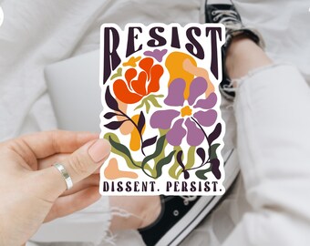 Widerstand Aufkleber / Automagnet, Wissenschaft, feministische Aktivistin, Vinyl-Laptop Kindle Aufkleber, Wasserflaschenaufkleber, lobende Aufkleber