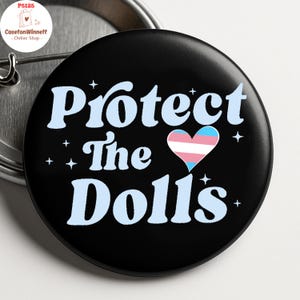 Épinglette Protect The Dolls en 3 tailles, Protect Kids, Drag Queen, Queens, LGBTQ, PRIDE, Accessoires pour épingle de soutien LGBTQ+