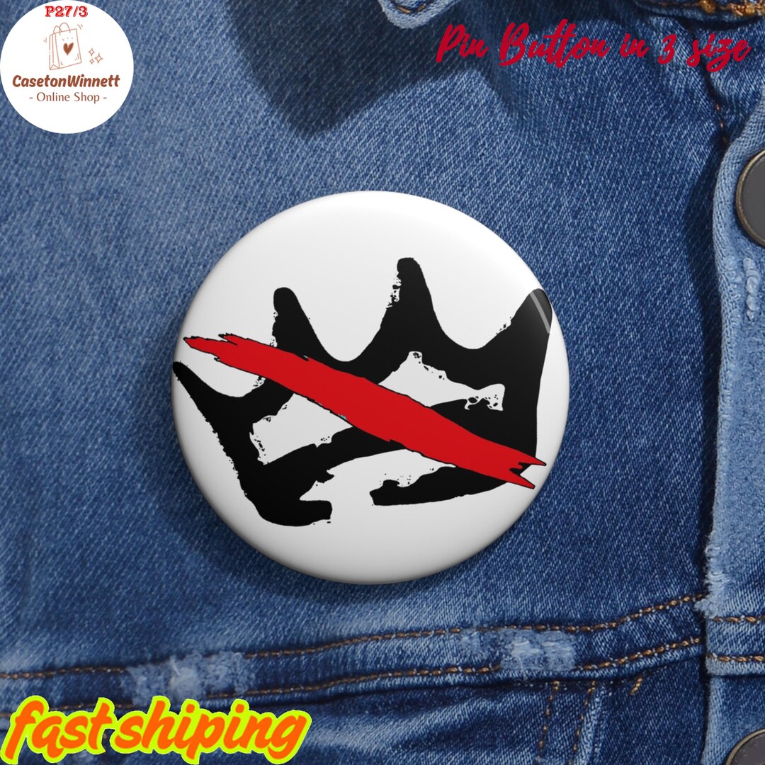 No Kings Pin Button in 3 Sizes, Flair Button, Fuck Trump Pin, Anti ...