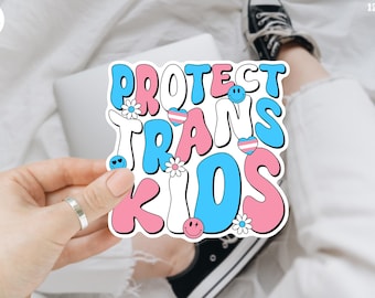 Adesivo/Ímã para Carro "Proteja Crianças Trans", Adesivo de Vinil do Orgulho Trans, Adesivo "Proteja Bonecas", Adesivo LGBTQ+, Adesivo de Igualdade, Adesivo de Direitos Humanos