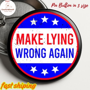 Anti Trump Pinback Button in 3 sizes, Immigration Rights Badge, Pro-Immigrant, Anti-ICE, Political Protest Pin, Anti Resist Pin, No kings