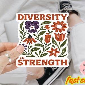 Diversity Is Strength Anti Trump Sticker/Car Magnet, Anti Trump Sticker, Social Justice Sticker, Equality Sticker, DEI Activist Protest