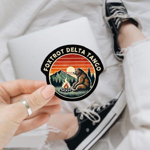 Resist Bear National Park Foxtrot Delta Tango Sticker, Feminist Women's Rights Decal, Political Protest, Resistance, Social Justice Stickers