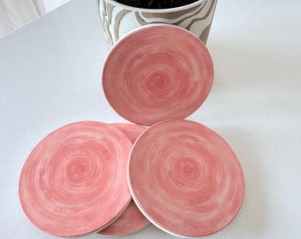 Elegant Absorbent Coasters - Pink Swirl Set of 4 Coasters